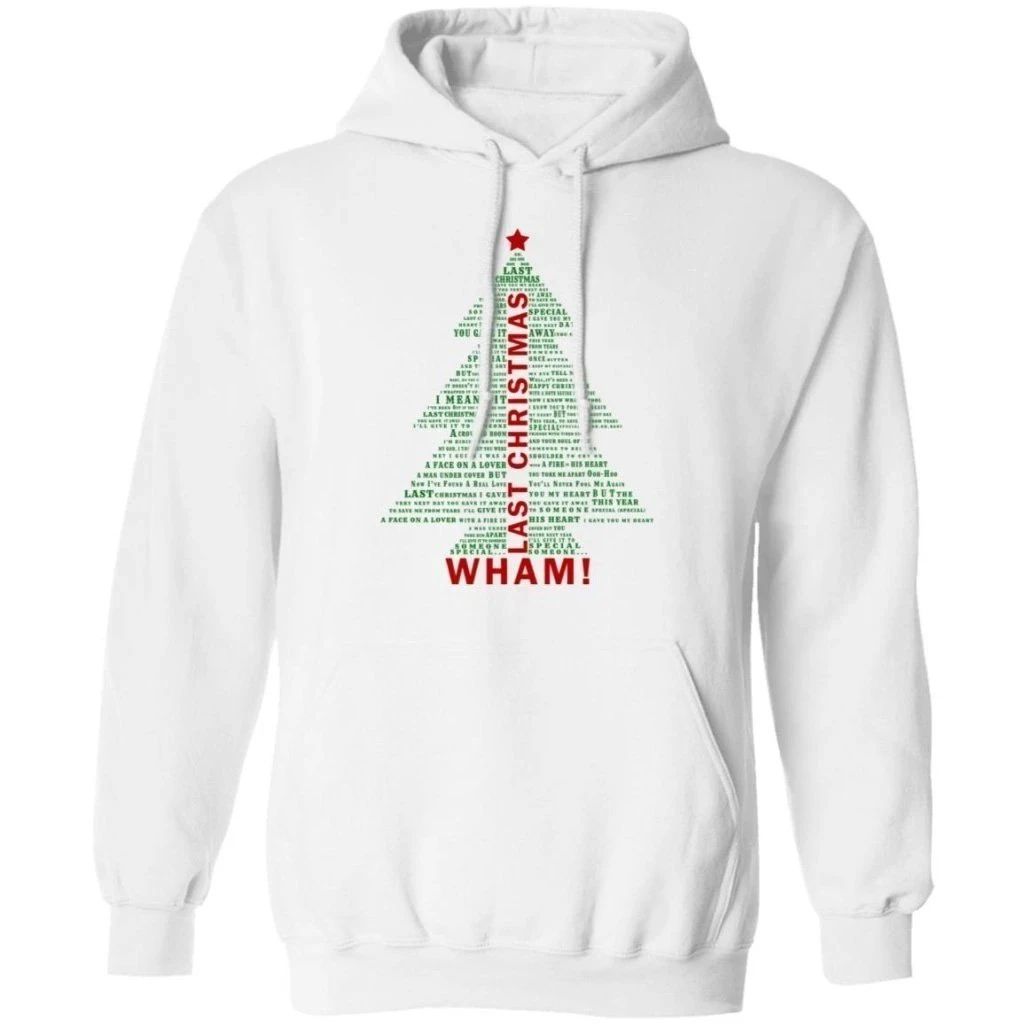 Last Christmas Wham! Lyrics All Over The Christmas Tree Hoodie Cool Gift