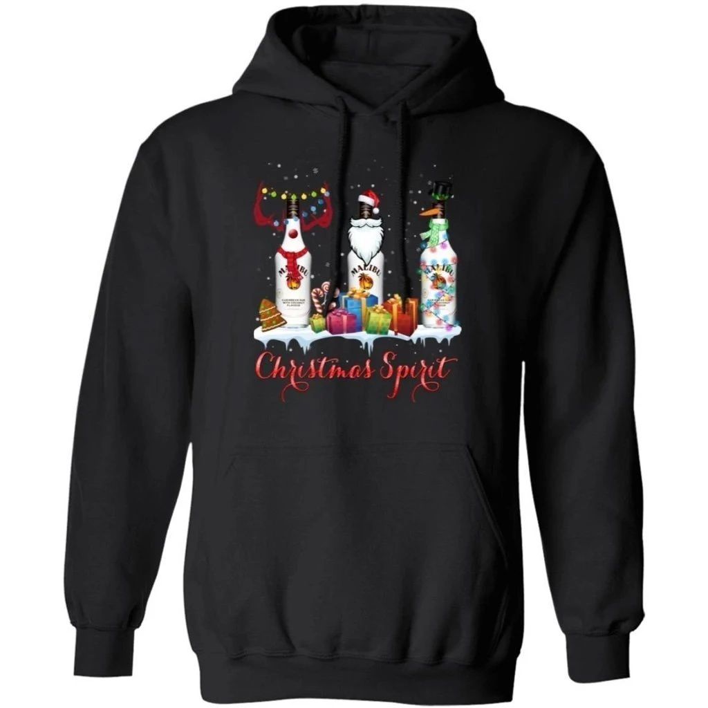 Malibu Christmas Spirit Rum Hoodie Cool Xmas Gift