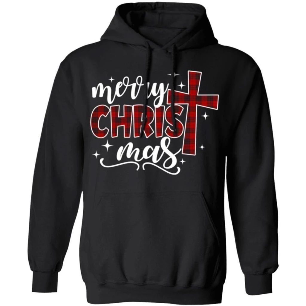 Merry Christmas Christ Cross Christmas Hoodie Nice Gift