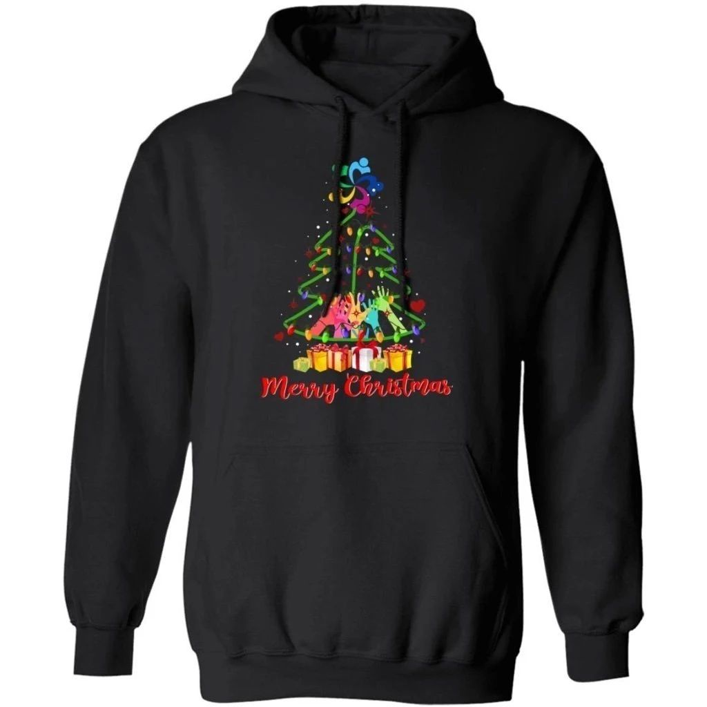 Merry Christmas Social Worker Christmas Tree Hoodie Nice Gift