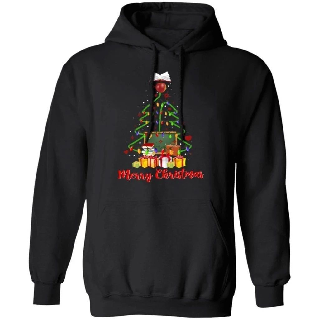 Merry Christmas Teacher Christmas Tree Hoodie Nice Gift