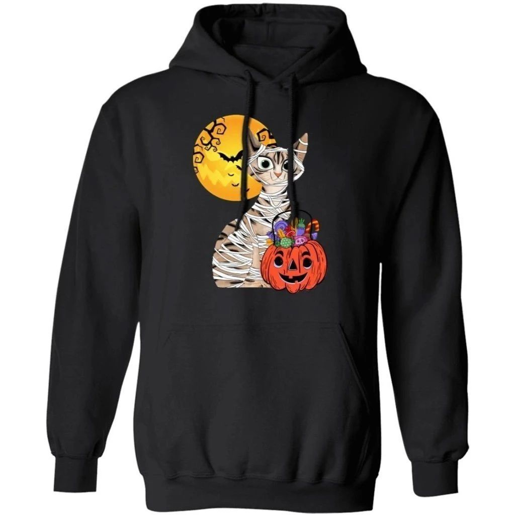 Mummy Cat Halloween Costume Hoodie Gift For Halloween