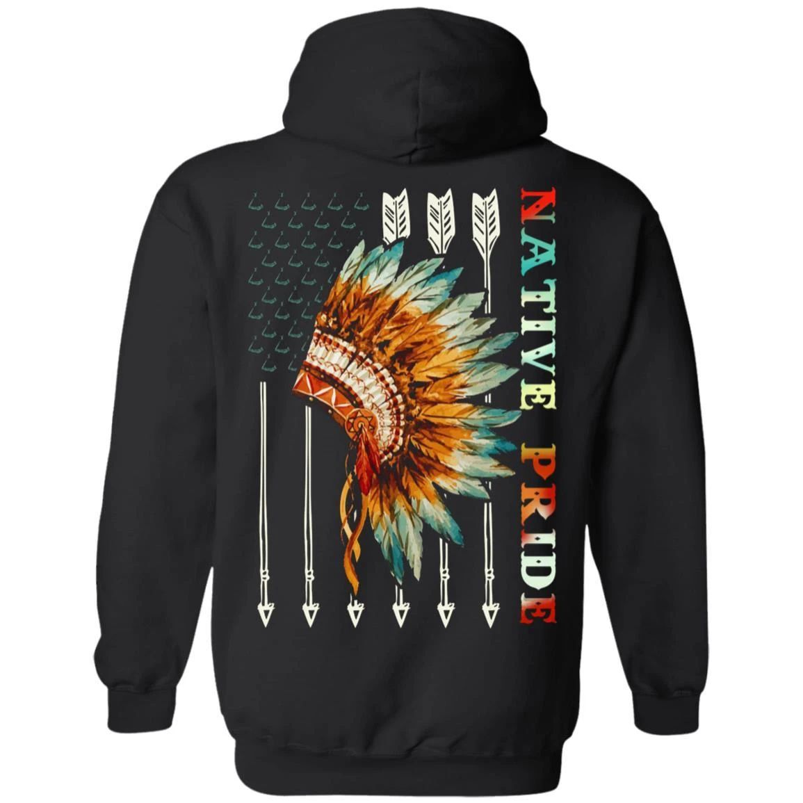 Native American Hoodie Chief Headdress Native Pride Hoodie