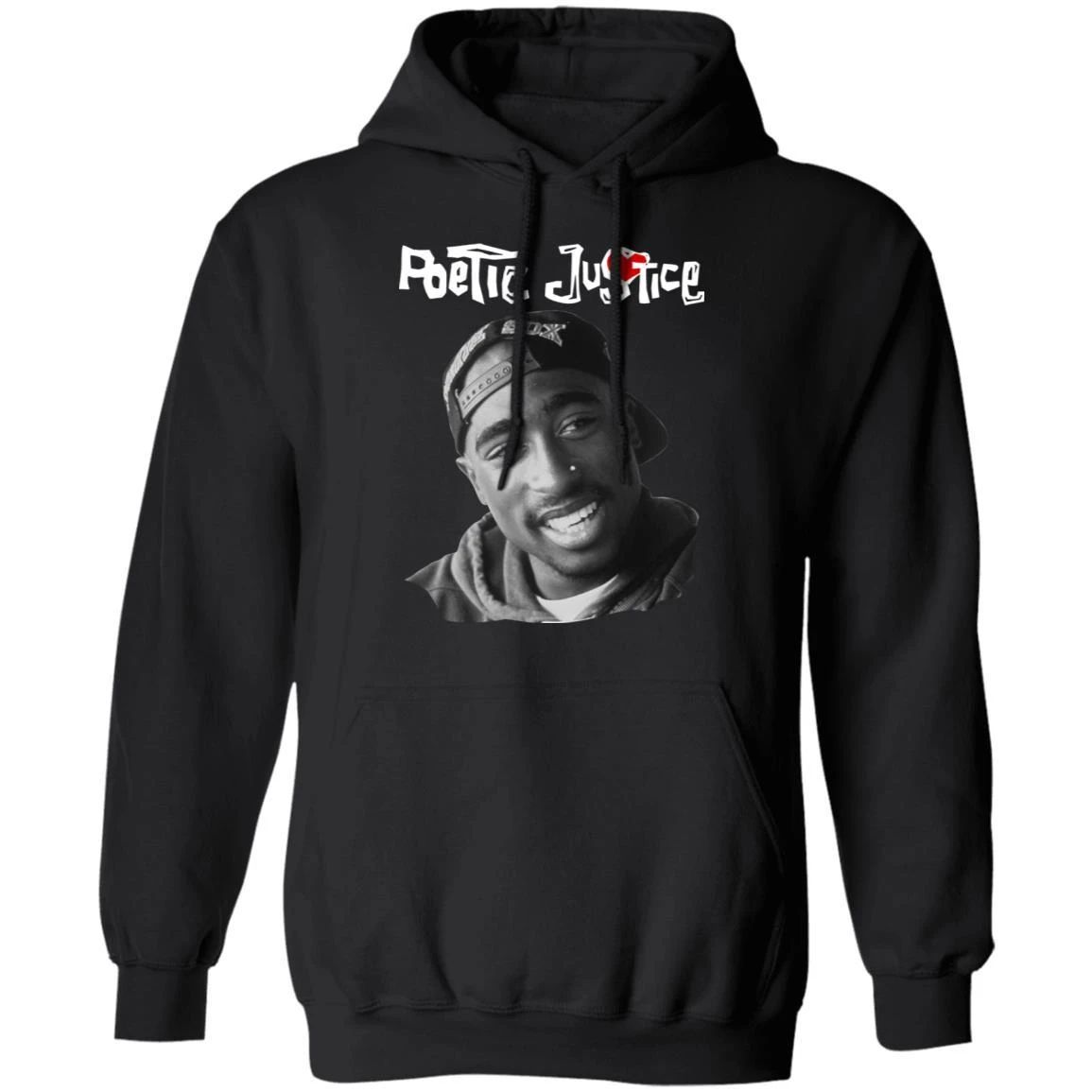 Poetic Justice Hoodie Smiling Tupac Portrait Hoodie For Fans