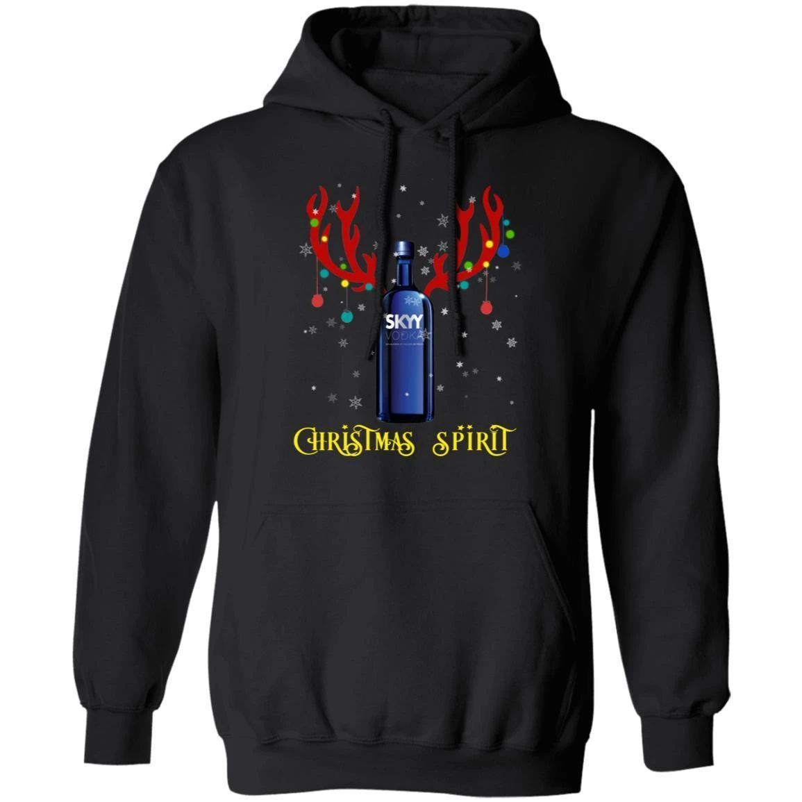 Reindeer Skyy Vodka Christmas Spirit Hoodie Vodka Christmas Hoodie Funny Gift