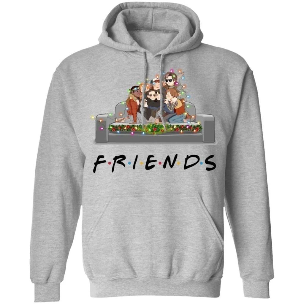 Stranger Things Mixed FRIENDS Christmas Hoodie Cool Gift For Fans