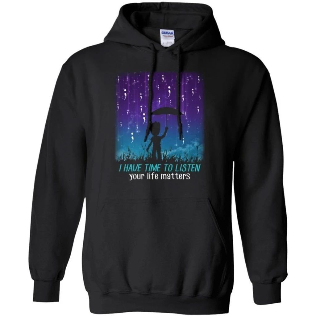 Suicide Prevent Awareness Baby Groot Hoodie