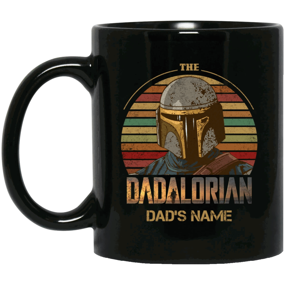 The Dadalorian Mandalorian Dad Custom Name Mug Vintage Style