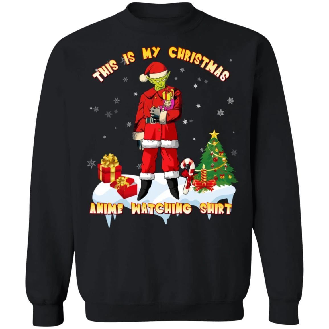 This Is My Christmas Anime Watching Shirt Piccolo Of Dragon Ball Sweatshirt