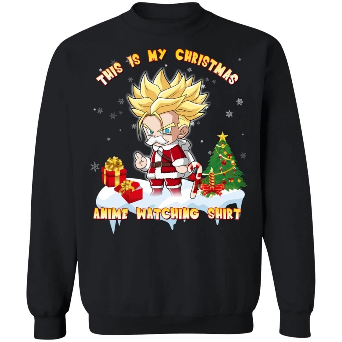 This Is My Christmas Anime Watching Shirt Trunks Of Dragon Ball Sweatshirt