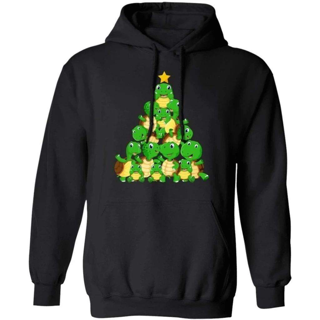 Turtle Christmas Tree Hoodie Funny Xmas Lovely Gift