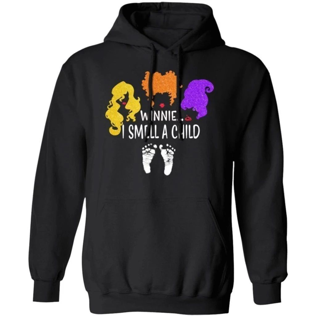 Winnie I Smell A Child Hocus Pocus Funny Pregnancy Hoodie Gift