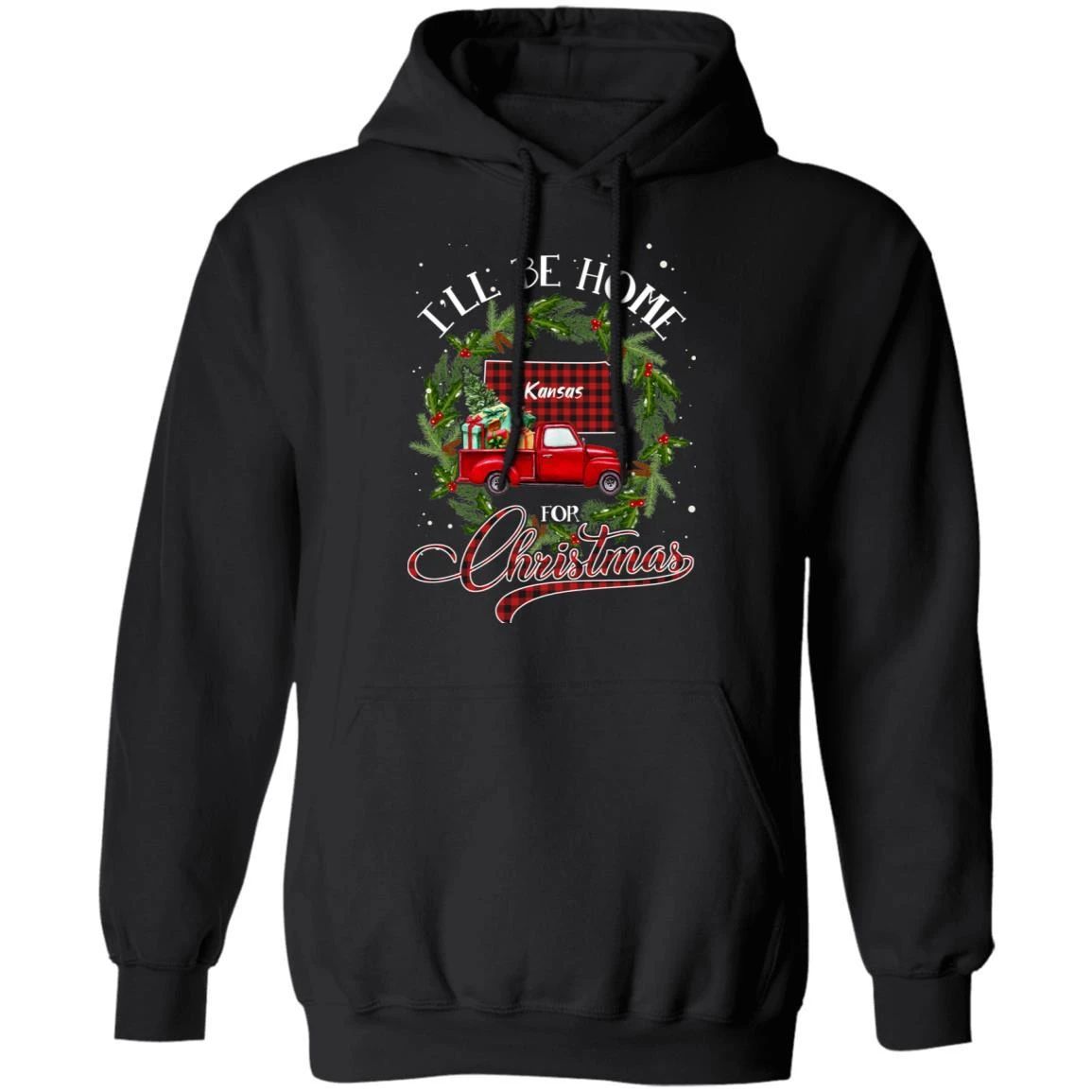 Xmas Hoodie I’ll Be Home For Christmas Kansas Hoodie Xmas Shirt