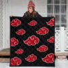 Akatsuki Quilt Blanket For Naruto Bedding Decor Idea 3