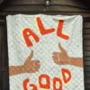 All Good Thumb Ups Paper Plane Patterns Premium Quilt Blanket 7