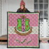 Alpha Kappa Alpha Premium Quilt Blanket Sorority Home Decor Custom For Fans 3