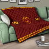 American Football Team Premium Quilt - Washington Redskin Rugby Ball W Patterns Quilt Blanket 17