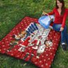 Attack On Titan Anime Premium Quilt - AOT Merry Christmas Outfit Santa Snowman Reindeer Quilt Blanket 9