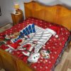 Attack On Titan Anime Premium Quilt - AOT Merry Christmas Outfit Santa Snowman Reindeer Quilt Blanket 19