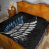 Attack On Titan Anime Premium Quilt - Blink Wings Of Freedom Symbol Galaxy Quilt Blanket 19