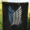 Attack On Titan Anime Premium Quilt - Blink Wings Of Freedom Symbol Galaxy Quilt Blanket 5