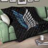 Attack On Titan Anime Premium Quilt - Blink Wings Of Freedom Symbol Galaxy Quilt Blanket 17