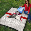 Attack On Titan Anime Premium Quilt - Chibi Mikasa And Eren Couple Love Wearing Red Scarf Quilt Blanket 9