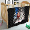 Attack On Titan Anime Premium Quilt - Colossal Titan Face Metal Wings Of Free Symbol Quilt Blanket 21