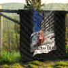 Attack On Titan Anime Premium Quilt - Colossal Titan Face Metal Wings Of Free Symbol Quilt Blanket 13