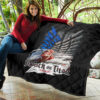 Attack On Titan Anime Premium Quilt - Colossal Titan Face Metal Wings Of Free Symbol Quilt Blanket 11