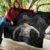 Attack On Titan Anime Premium Quilt - Eren Take Off Cloak Monster Skeleton Quilt Blanket 11