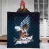 Attack On Titan Anime Premium Quilt - Eren Titan Punch And Eren Human Metal Wings Of Freedom Quilt Blanket 3
