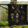 Attack On Titan Anime Premium Quilt - Evil Eren Titan Vs Human Battle Black Quilt Blanket 11