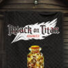 Attack On Titan Anime Premium Quilt - Funny Chibi Characters In Jar Bottle Trap Quilt Blanket 7