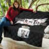Attack On Titan Anime Premium Quilt - Funny Chibi Cleaning Levi In Jar Bottle Trap Quilt Blanket 11