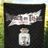 Attack On Titan Anime Premium Quilt - Funny Chibi Cleaning Levi In Jar Bottle Trap Quilt Blanket 5