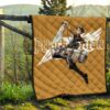 Attack On Titan Anime Premium Quilt - Handsome Levi Fighting Wind Blade White Wing Quilt Blanket 13