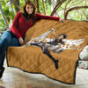 Attack On Titan Anime Premium Quilt - Handsome Levi Fighting Wind Blade White Wing Quilt Blanket 11