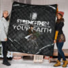 Attack On Titan Anime Premium Quilt - Levi Fighting Strengthen Your Faith Chains Quilt Blanket 1