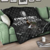 Attack On Titan Anime Premium Quilt - Levi Fighting Strengthen Your Faith Chains Quilt Blanket 17