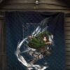 Attack On Titan Anime Premium Quilt - Levi Fighting Wind Blade Metal Wings Of Freedom Quilt Blanket 7