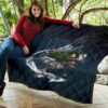 Attack On Titan Anime Premium Quilt - Levi Fighting Wind Blade Metal Wings Of Freedom Quilt Blanket 11