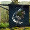Attack On Titan Anime Premium Quilt - Levi Fighting Wind Blade Metal Wings Of Freedom Quilt Blanket 13