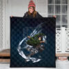 Attack On Titan Anime Premium Quilt - Levi Fighting Wind Blade Metal Wings Of Freedom Quilt Blanket 3