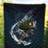 Attack On Titan Anime Premium Quilt - Levi Fighting Wind Blade Metal Wings Of Freedom Quilt Blanket 5