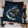 Attack On Titan Anime Premium Quilt - Levi Fighting Wind Blade Metal Wings Of Freedom Quilt Blanket 1