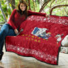 Attack On Titan Anime Premium Quilt - Merry Christmas AOT Armin Cosplay Snowman Red Quilt Blanket 11