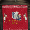 Attack On Titan Anime Premium Quilt - Merry Christmas AOT Armin Cosplay Snowman Red Quilt Blanket 7