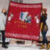 Attack On Titan Anime Premium Quilt - Merry Christmas AOT Armin Cosplay Snowman Red Quilt Blanket 1