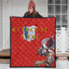 Attack On Titan Anime Premium Quilt - Merry Christmas Levi Ackerman Steal Gifts Quilt Blanket 3